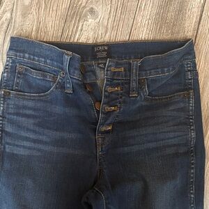 J. Crew Indigo High-Rise Button-Fly Straight Jeans